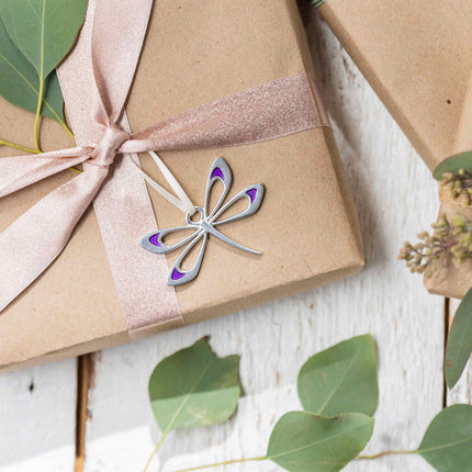 Haiku Dragonfly Pewter Ornament