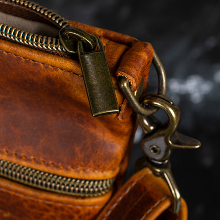 Ellis River Crossbody Bag in Bison Leather