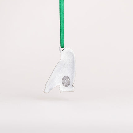 Snowy Owl Pewter Ornament
