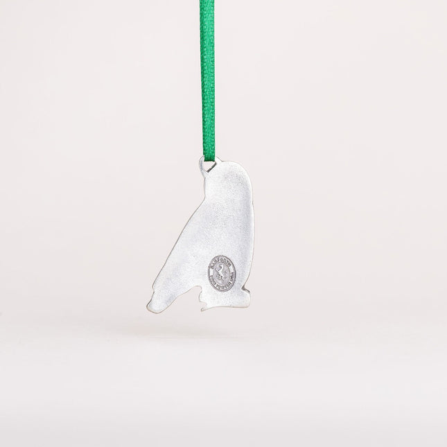 Snowy Owl Pewter Ornament