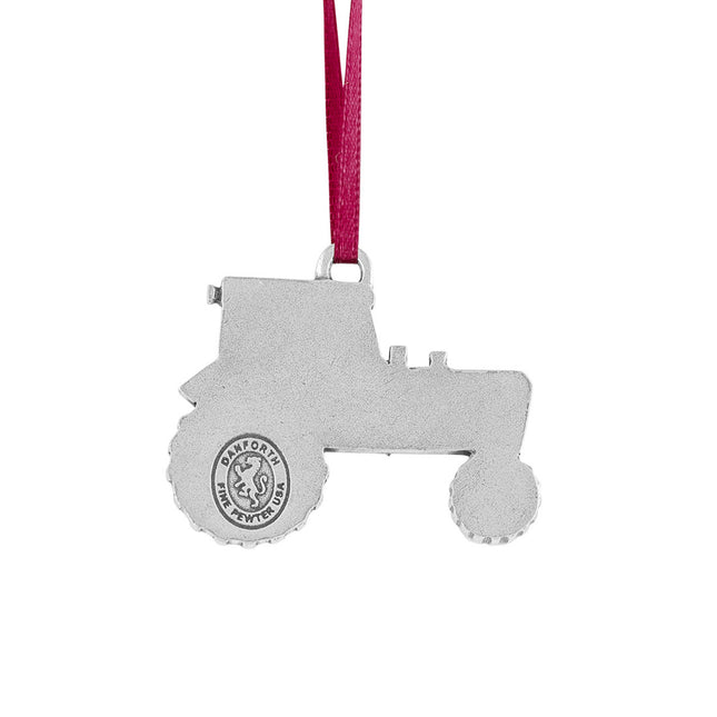Green Tractor Pewter Ornament
