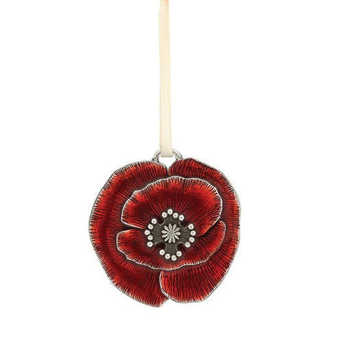 Remembrance Poppy Pewter Ornament