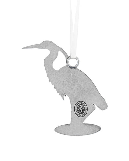 Blue Heron Pewter Ornament