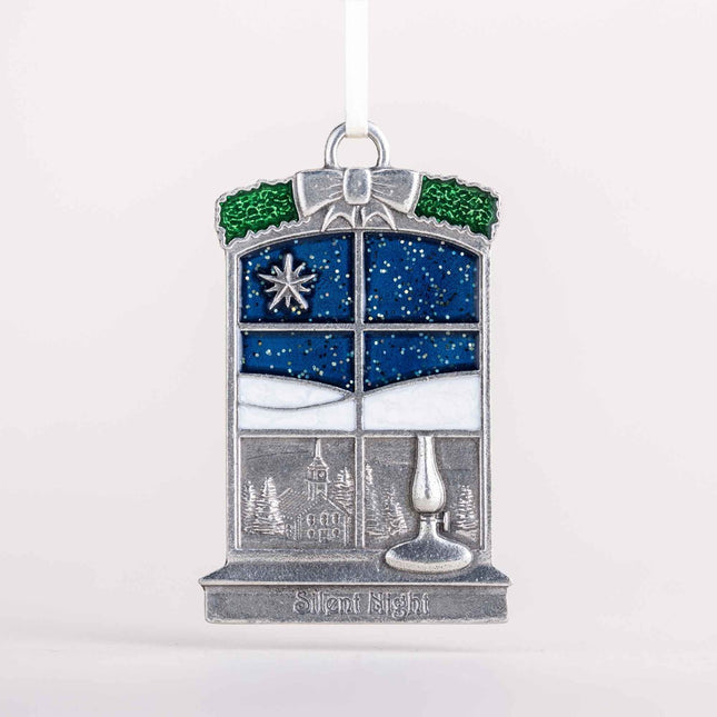 Silent Night Pewter Ornament