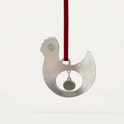 the backside of the chicken and egg ornament