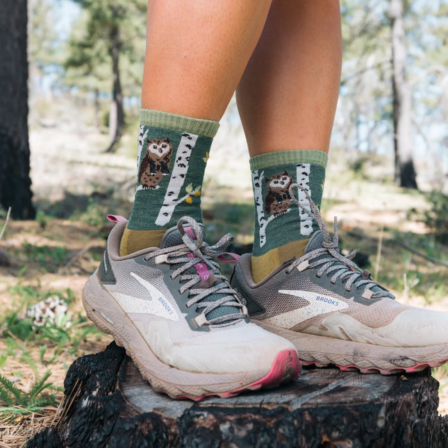 Critter Club Lightweight Crew Sock - Owl