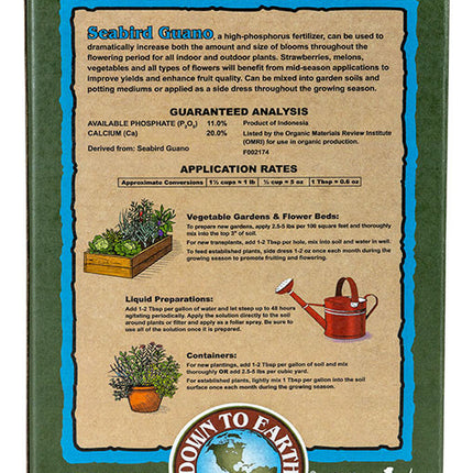 Seabird Guano 0-11-0 Fertilizer 5lb
