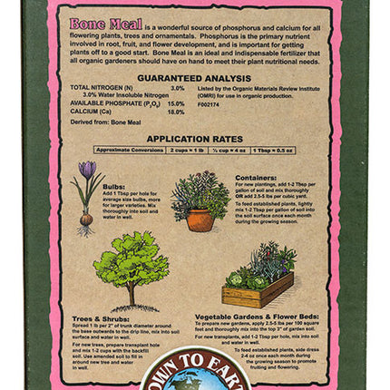Bone Meal 3-15-0 Fertilizer 5lb