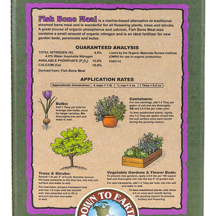 Fish Bone Meal 4-12-0 Fertilizer 5lb