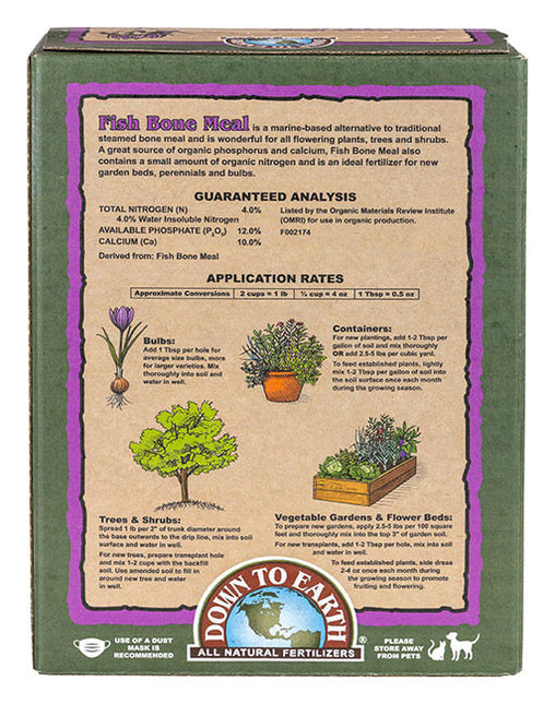 Fish Bone Meal 4-12-0 Fertilizer 5lb
