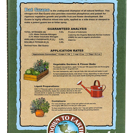 Bat Guano 7-3-1 Fertilizer 5lb