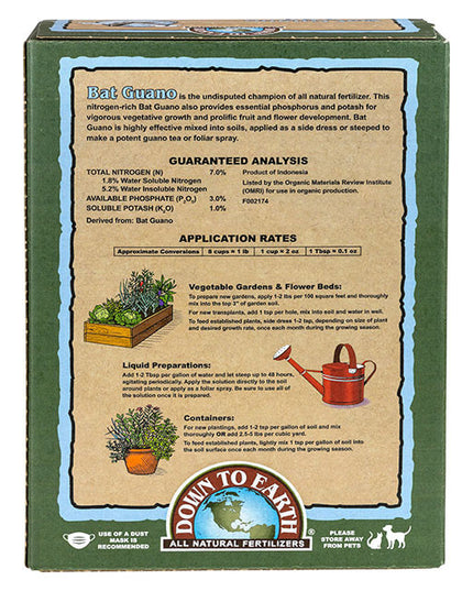 Bat Guano 7-3-1 Fertilizer 5lb