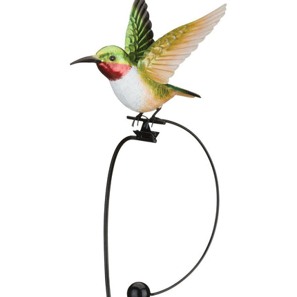 Rocker Hummingbird Garden Stake - Ruby Throated
