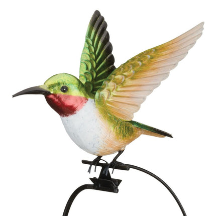 Rocker Hummingbird Garden Stake - Ruby Throated