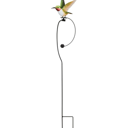 Rocker Hummingbird Garden Stake - Ruby Throated