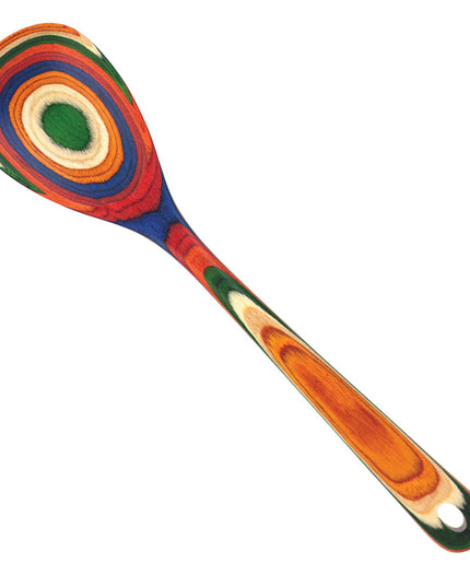 Colorful wooden serving spoon