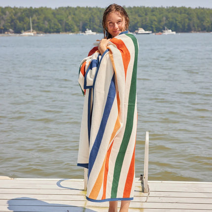 Vintage Casco Bay Stripe Blanket