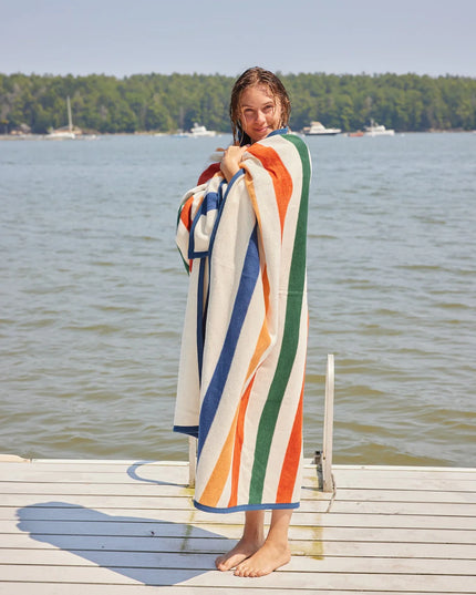 Vintage Casco Bay Stripe Blanket
