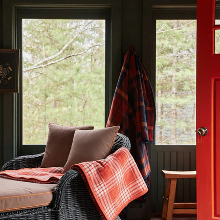 Desert Red Plaid Blanket
