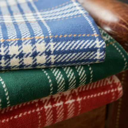 Vintage Blue Plaid Blanket