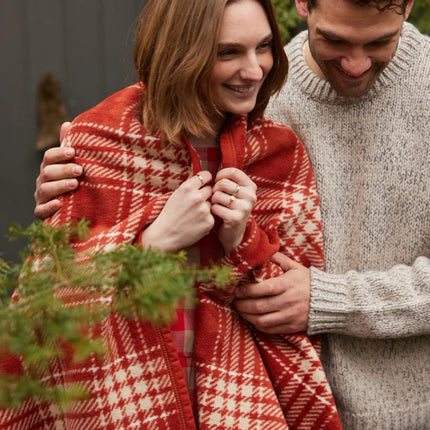 Desert Red Plaid Blanket