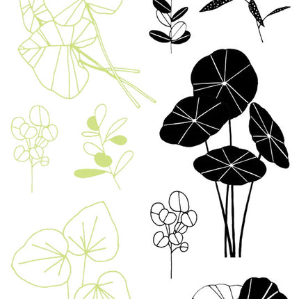 a close up of the glowing garden temporary tattoo art showing the delicate detail of the art