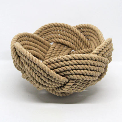 Celtic Knot Woven Cotton Rope Bowl