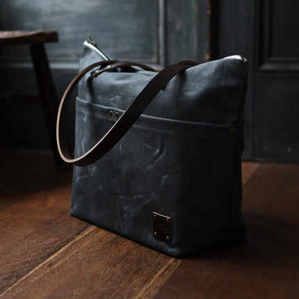 The Medium Zip Tote - Waxed Canvas Bag