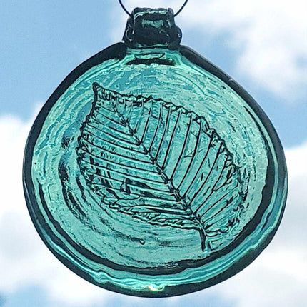 Old Hancock Elm Leaf Suncatcher