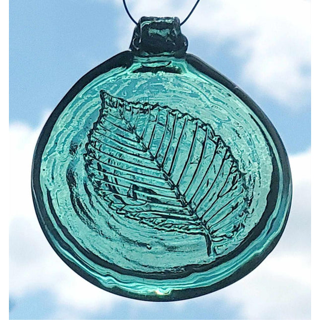 Old Hancock Elm Leaf Suncatcher
