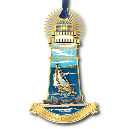 Coastal Lighthouse New England Ornament