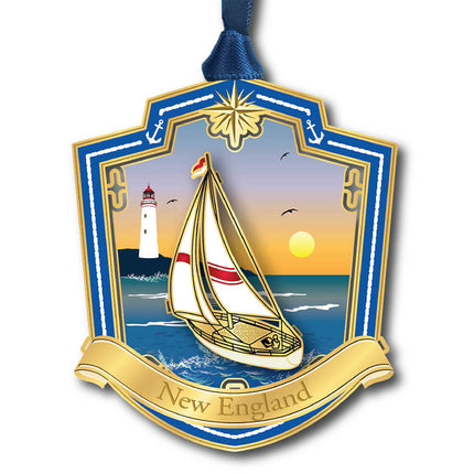 Sunset Sail New England Ornament