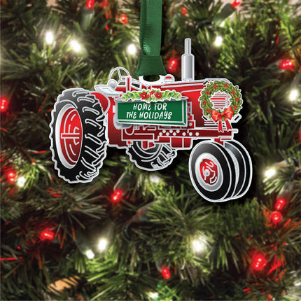 Holiday Tractor  Ornament