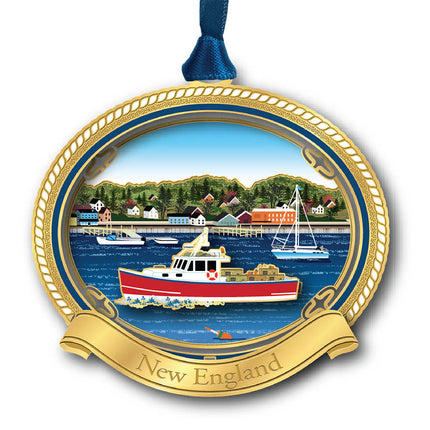 Lobster Boat New England Ornament