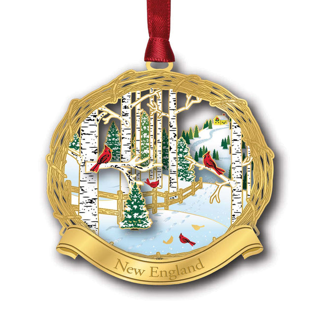 Wintry Woods New England Ornament