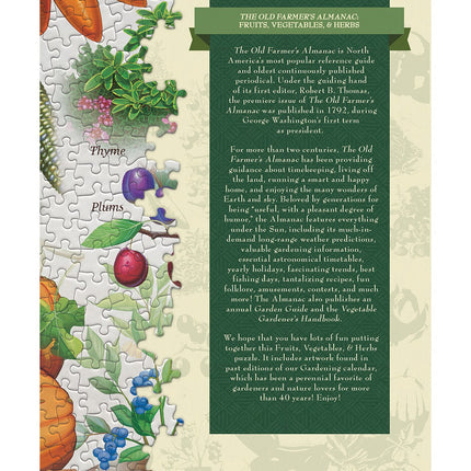 The Old Farmer's Almanac - Fruits Vegetables & Herbs 1000pc Puzzle