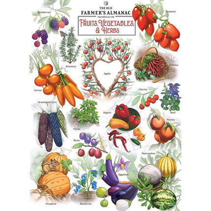 The Old Farmer's Almanac - Fruits Vegetables & Herbs 1000pc Puzzle