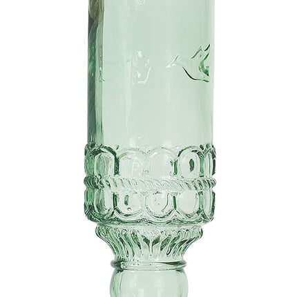 Antique Glass Bottle Hummingbird Feeder