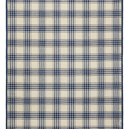 Vintage Blue Plaid Blanket
