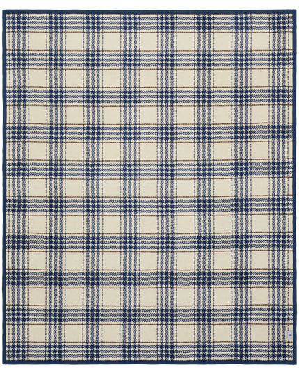 Vintage Blue Plaid Blanket