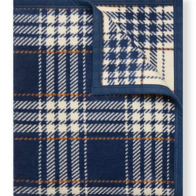 Vintage Blue Plaid Blanket