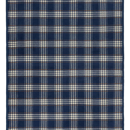 Vintage Blue Plaid Blanket