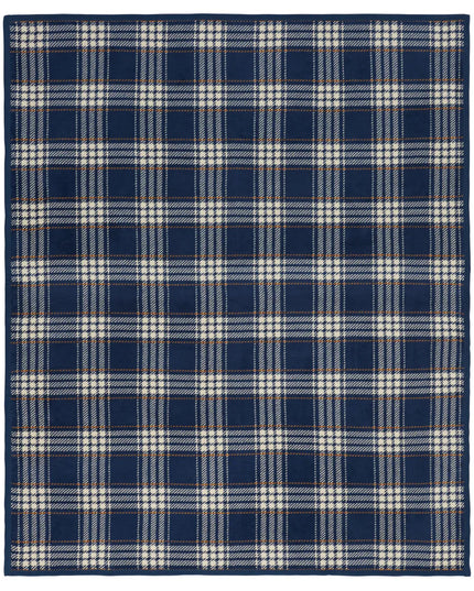 Vintage Blue Plaid Blanket