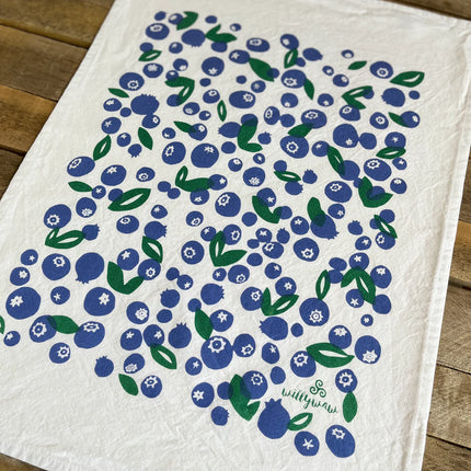 Highbush Blueberry Tea Towel by Willywaw