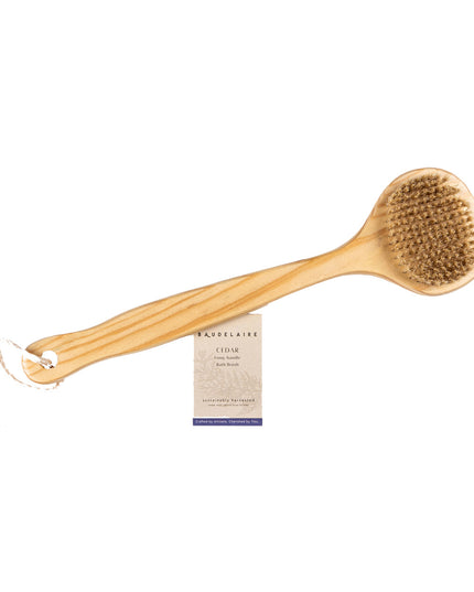 the 13" long handle cedar bath brush