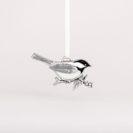 Chickadee Pewter Ornament