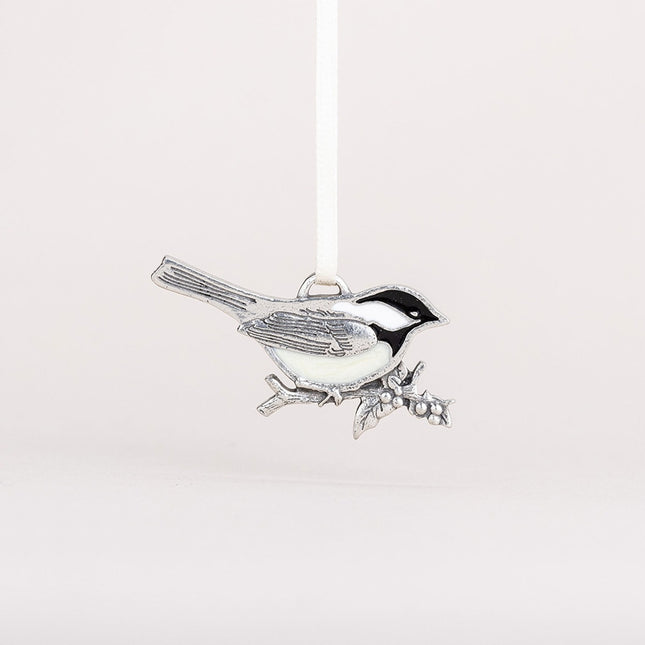 Chickadee Pewter Ornament