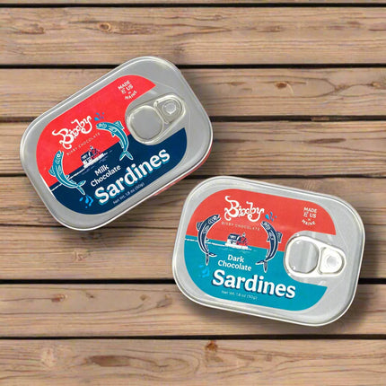 Chocolate Sardine Tins - Milk or Dark Chocolate