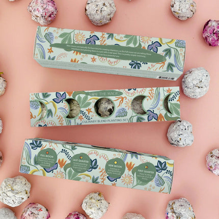 Moon Phase Culinary Seed Ball Planting Set