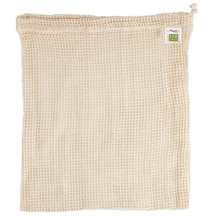 Beige woven bag with a visible brand logo on a white background